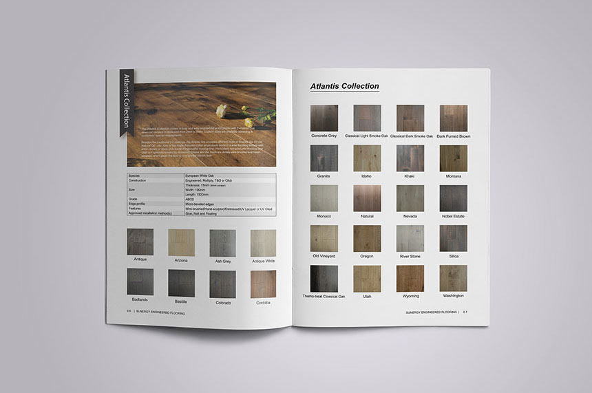 地板画册设计_装饰材料宣传册设计制作-东莞天娇画册设计公司
